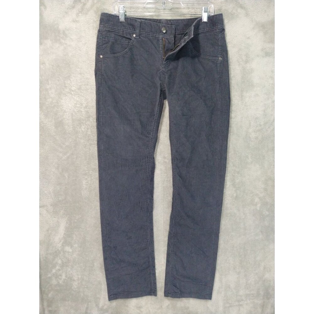 Athleta Pants Womens 10 Gray Frontier Corduroy Straight Leg Mid Rise Stretch
